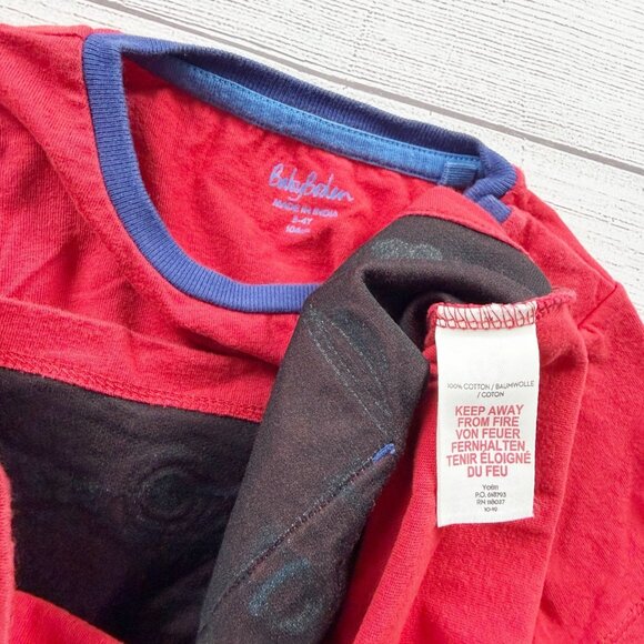 Mini Baby Boden Holiday Christmas Train Appliqué Flap Shirt - Picture 3 of 4